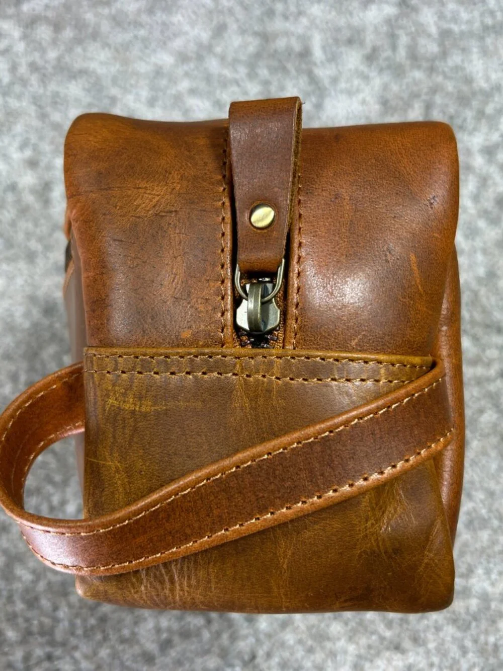 Brand‎ New Genuine Leather Toiletry Bag for Men Women Shaving Kit Travel